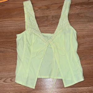 Yellow tie front tank